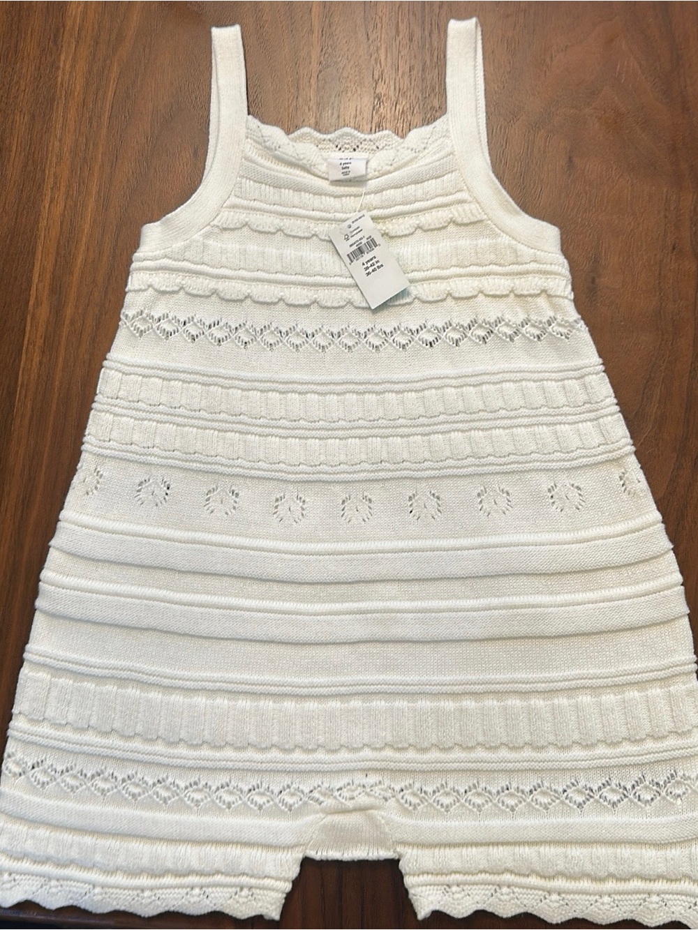 GAP White Knit Sundress Romper